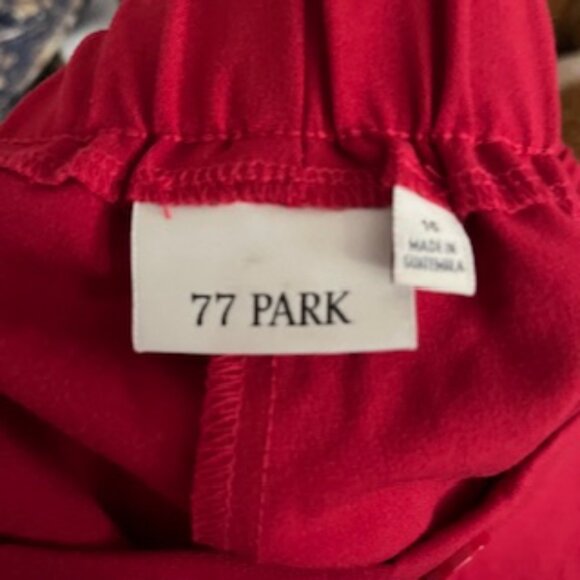NEW 77 Park Red Sailor Pull On Pants Women’s Size 16 Trousers Wide Leg NWT - Picture 9 of 13